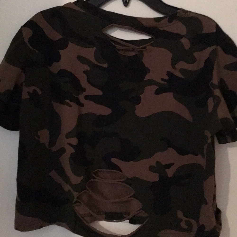 Camouflage shirt.